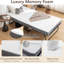 Folding Bed with Mattress, Portable Foldable Bed with 5" Memory Foam Mattress and Metal Frame for Adults, Roll Away Guest on Wheels
