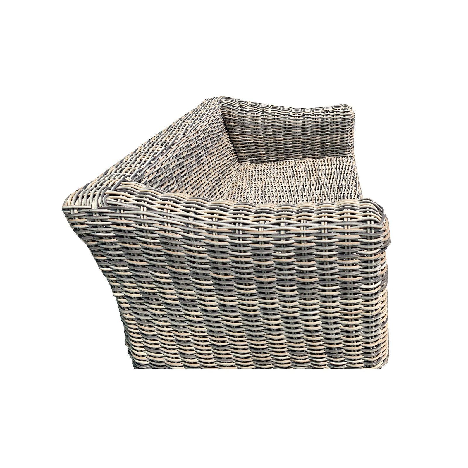 64.9'' Wide Wicker Loveseat with Cushions, Gray