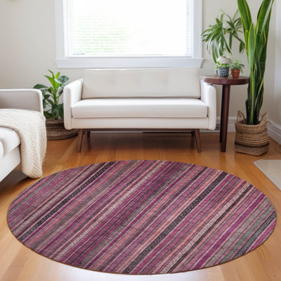 Tapis intérieur / extérieur rose Velatrix