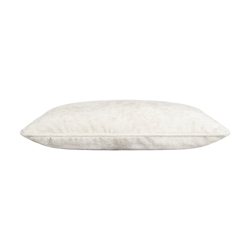 Velvet Lumbar Pillow Cover & Insert, Ivory