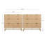Commode Vallejos à 3 tiroirs pour chambre à coucher avec pattes en métal-111097625