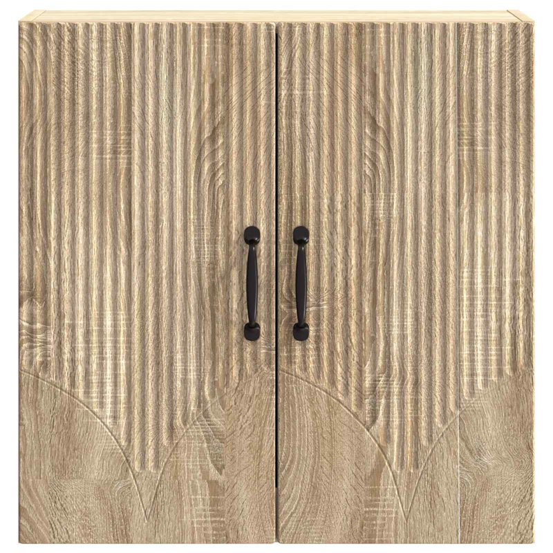  Wall-Mounted Cabinet Engineered Wood Storage Modern Space Saving Indoor, Sonoma Oak