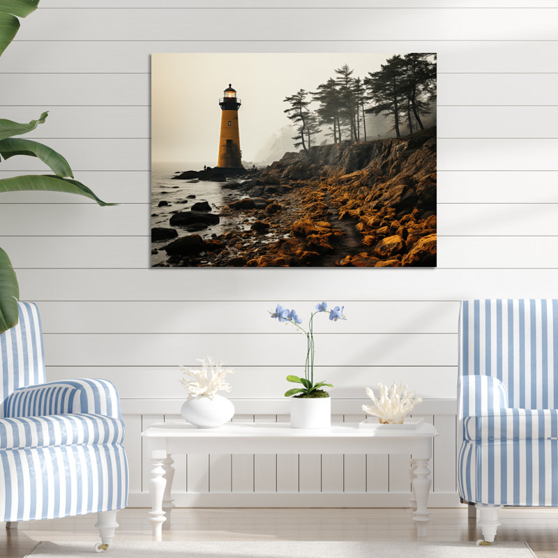 «Coastal Sky Misty Horizon II», reproduction d'art nautique et de plage sur métal, H 12 po x l 20 po x P 1 po