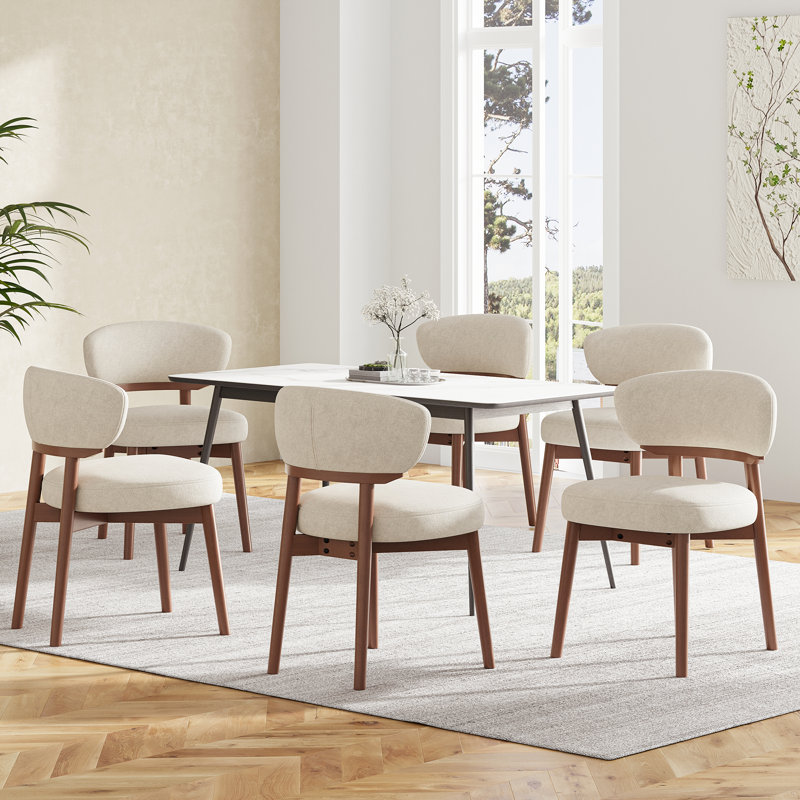 Elegant Upholstered Solid Wood Dining Chair Side Chair, Green