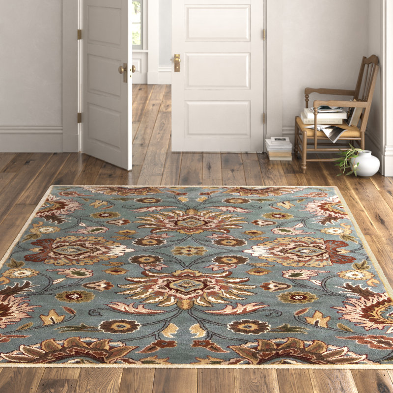Arden Hand Tufted Wool Floral Indoor Rug, Rectangle 8' x 11'