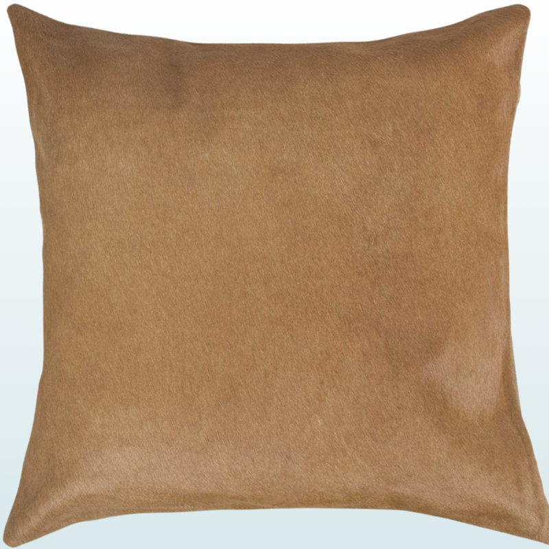 Jeté en cuir de vache par Trio, Tanné