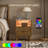 Fluted Nightstand With Charging Station And LED Lighting