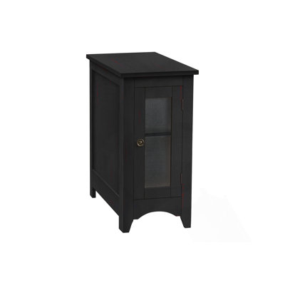 Narrow End Table With Storage Cabinet
