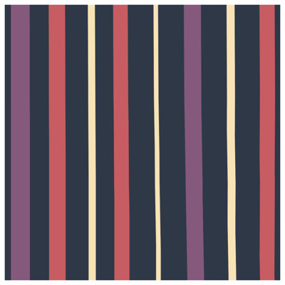 Vertical Striped Pattern Bath Mat