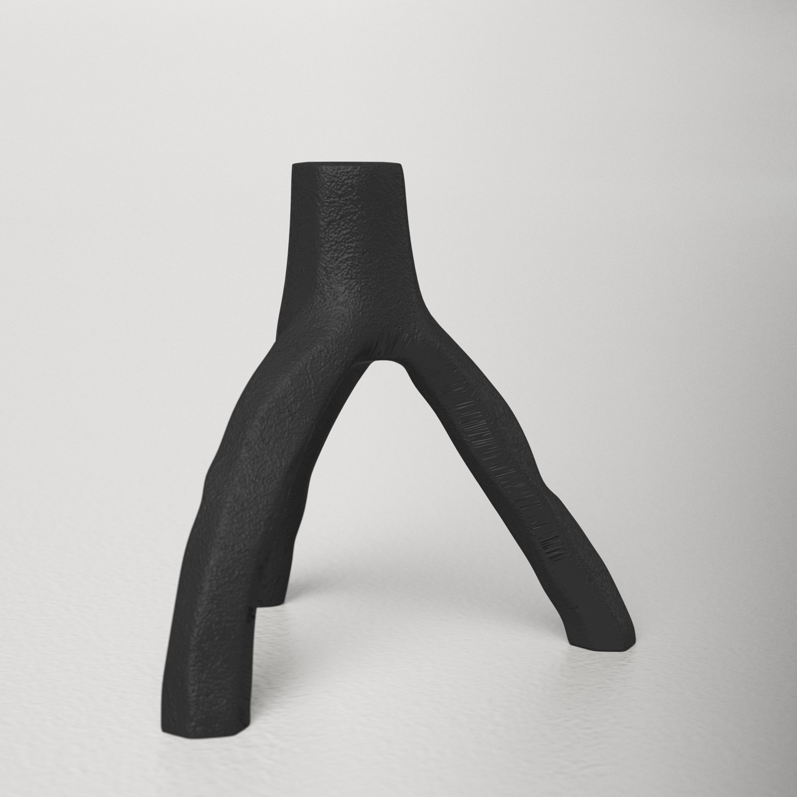 Iron Candlestick Holder, 5.28" H x 5.91" W x 5.12" D