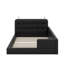 Grand lit plateforme tapissier avec 2 lampes de lecture-114359524