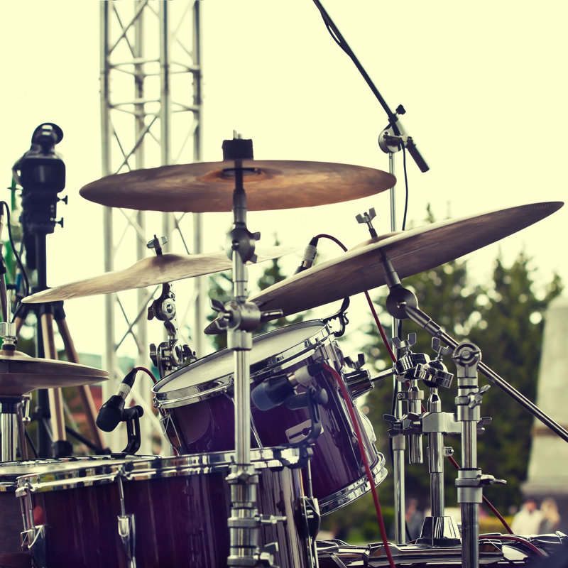 Drum Set by Furtseff - Wrapped Canvas Print, 30cm H x 30cm W