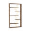 Étagère de rangement en bois à six niveaux de style industriel de grande capacité de style moderne noyer / jaune convenant aux bureaux et aux salons