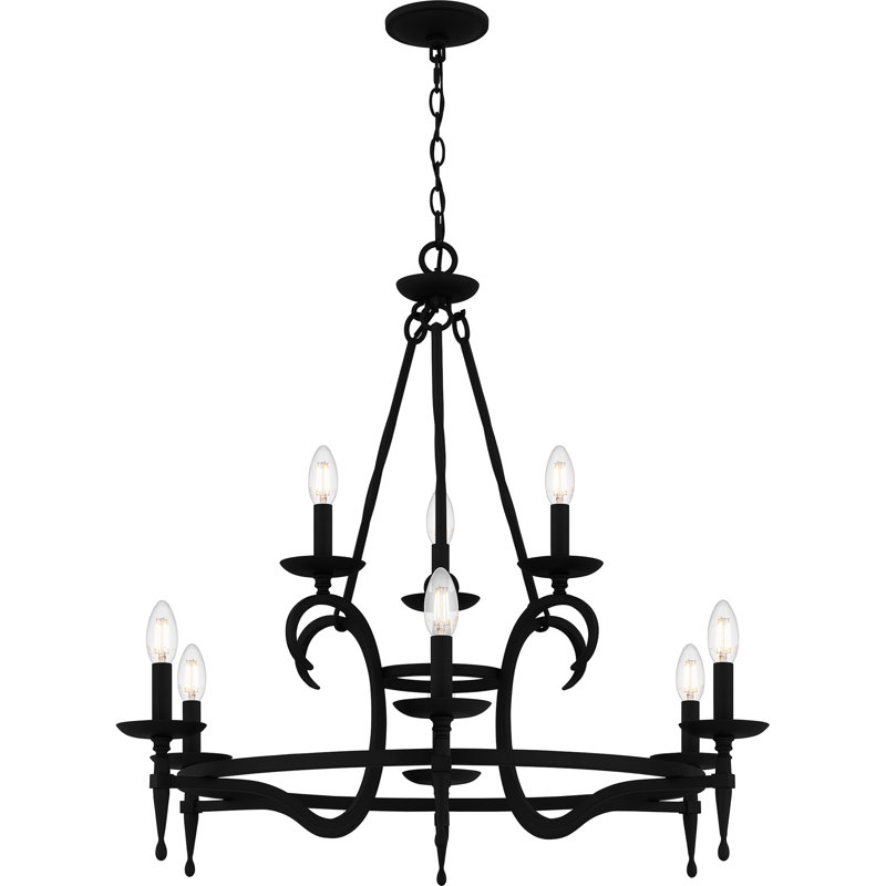 Daizhane 9 - Light Steel Dimmable Chandelier