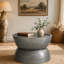 Table basse en métal martelé-131666300