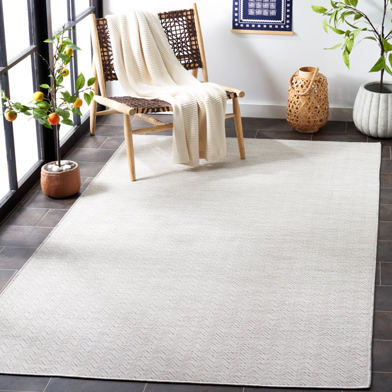 Tapis intérieur / extérieur ivoire / multicolore Hypatos 233, Rectangle 9 pi x 12 pi