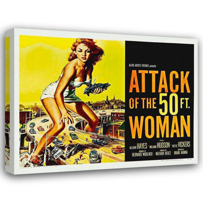 Art graphique sur toile tendue avec galerie d'archives Trinx Hollywood: l'attaque de la femme de 50 pieds
