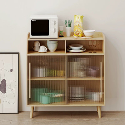 Orange Manufactured Wood Sideboard