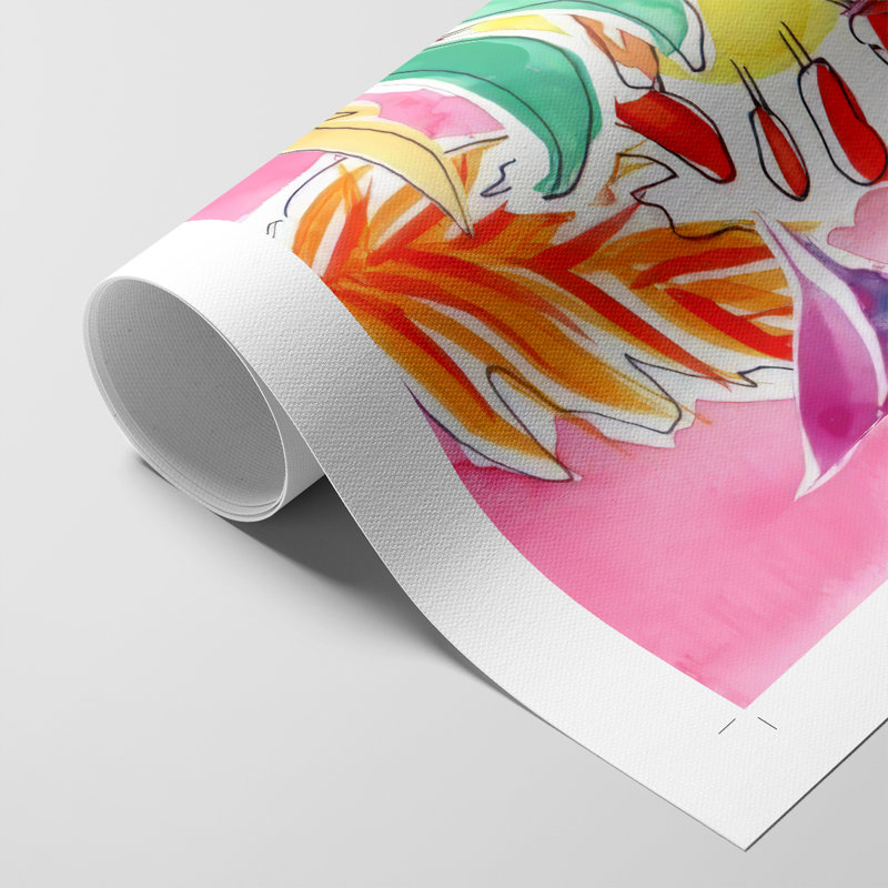 Manic Botanical II - Impression sur toile seulement - NON CADRE, H 18 po x l 12 po