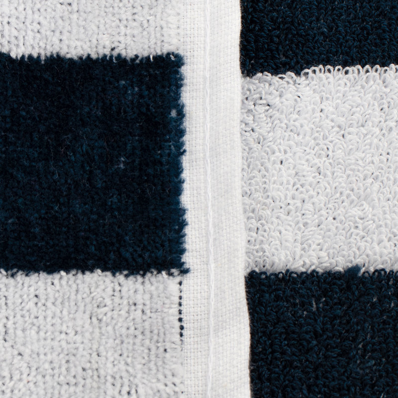 Makenna Yacht Club Oversized Quick Dry Reversible 2-Piece Cotton Beach Pool Towel Set