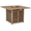 Table de foyer d'extérieur au propane avec couvercle Eshanvi H 39 po x l 56 po