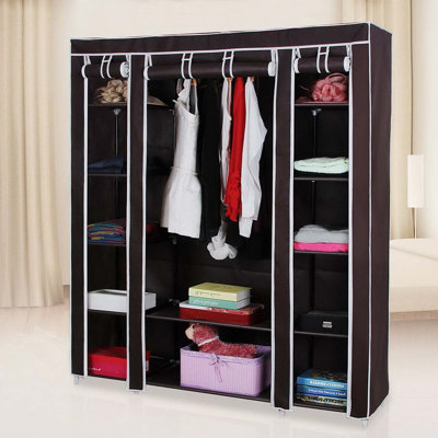 69" Portable Clothes Closet Wardrobe Storage Organizer With Non-Woven Fabric  Quick And Easy To Assemble  Extra Strong And Durable