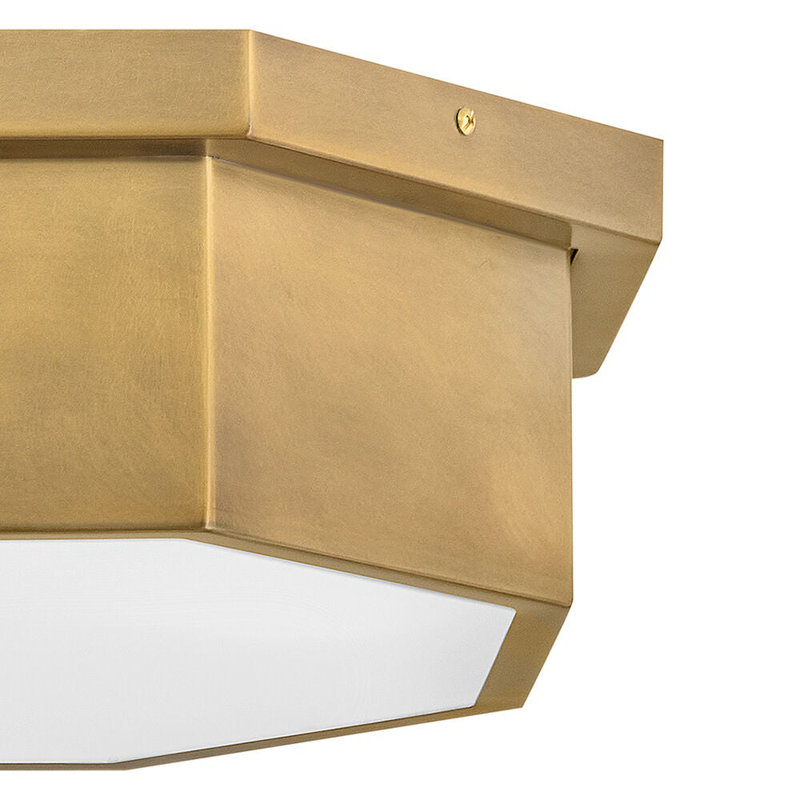 Facet 3 - Light Flush Mount, Heritage Brass