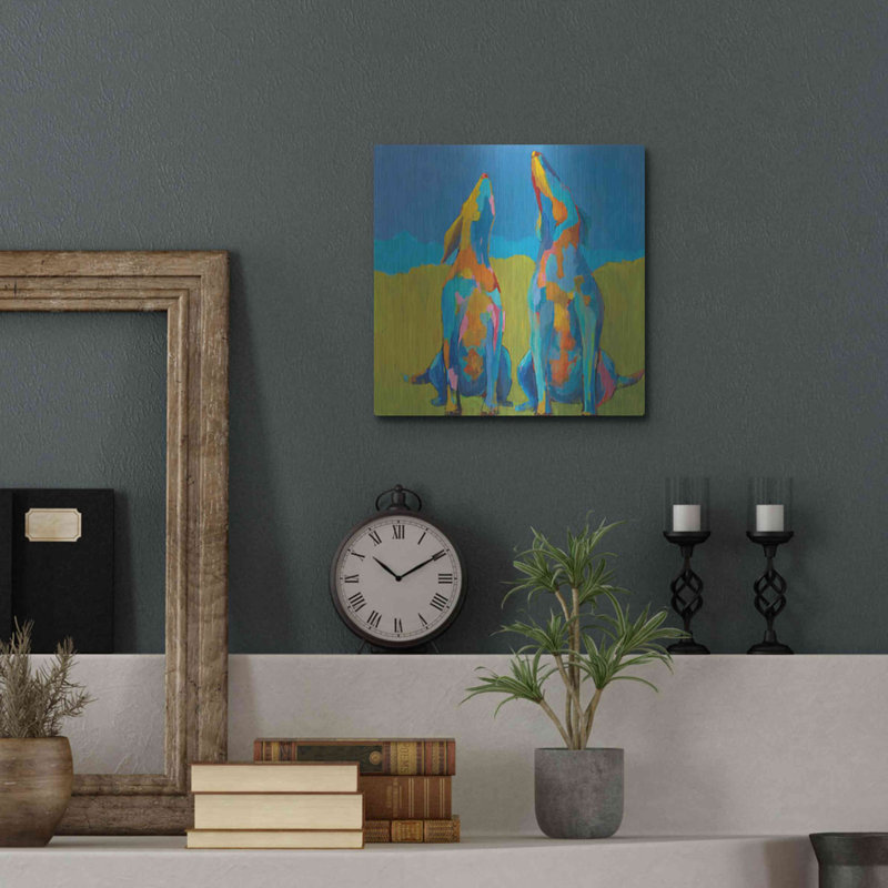 «Howling Hound» par Phyllis Adams, H 12 po x l 12 po