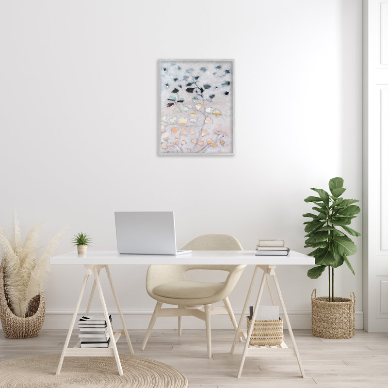 "Pastel Ombre Plant Leaves", art mural sur toile par Nikita Jariwala, H 30 po x l 24 po