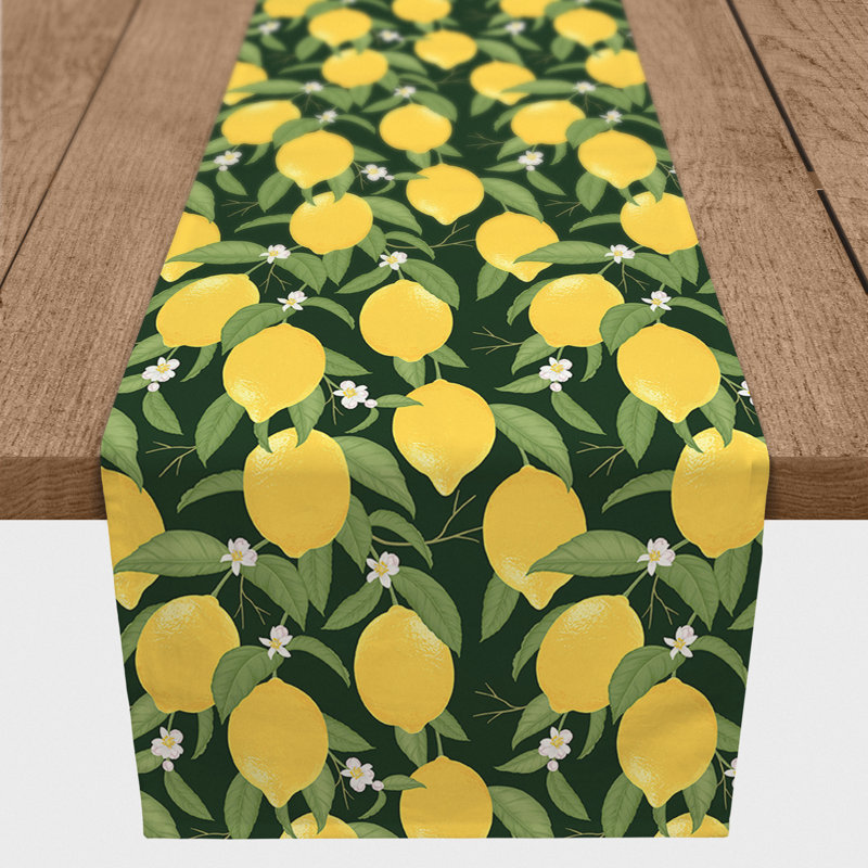 Chemin de table rectangulaire Amaja, 72 po x 16 po, Vert