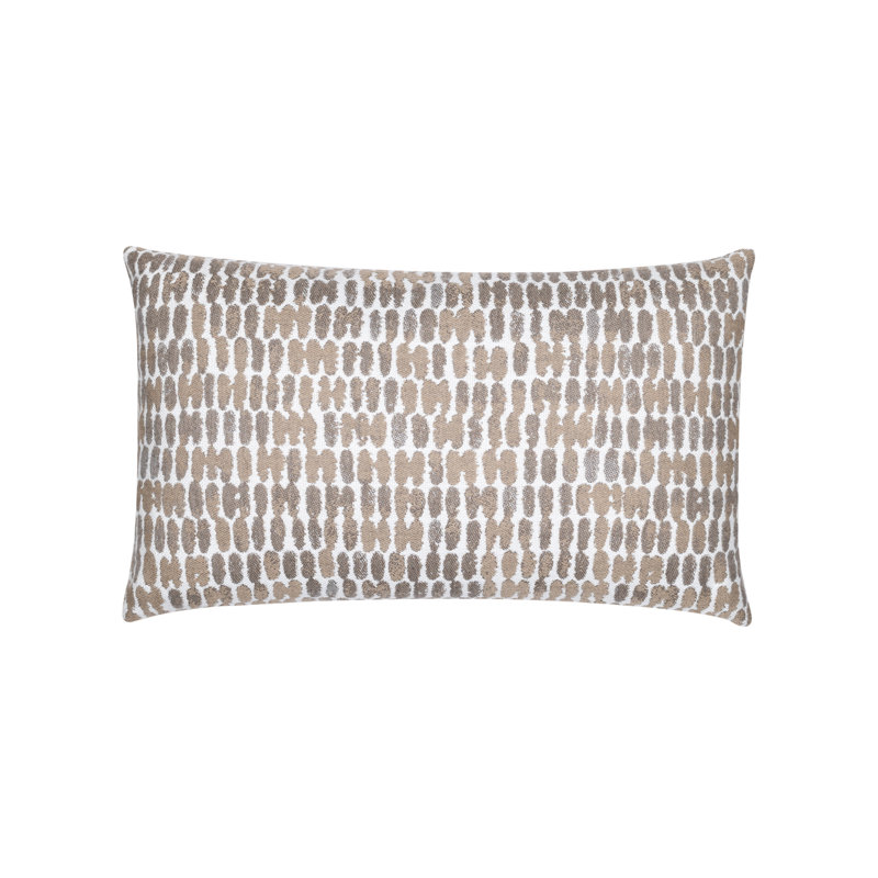 Thumbprint Latte Indoor/Outdoor Pillow Cover & Insert, 12" H x 20" W