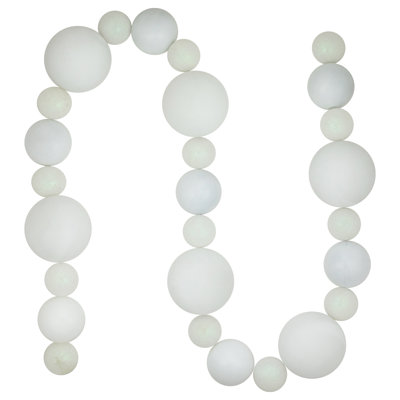 6' Shatterproof Ball 3-Finish Christmas Garland