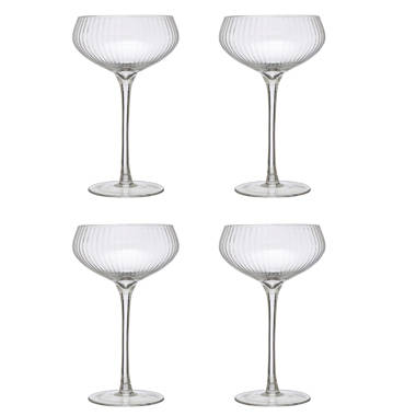 Melodious Ribbed Wine Glasses