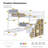 Loft Bunk Bed with Desk, Stairs, Drawers and Storage Shelves, L-Shaped Metal Bunk Bed with Charging Station and LED Light-1360362526