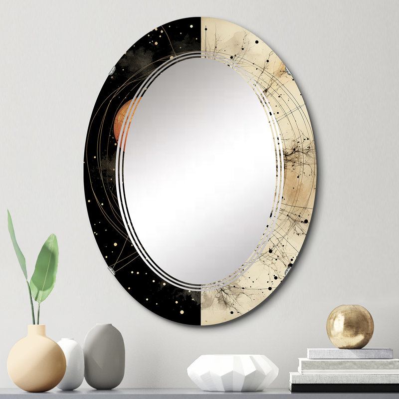 Blazon - Miroir mural moderne ovale, 30 po x 20 po