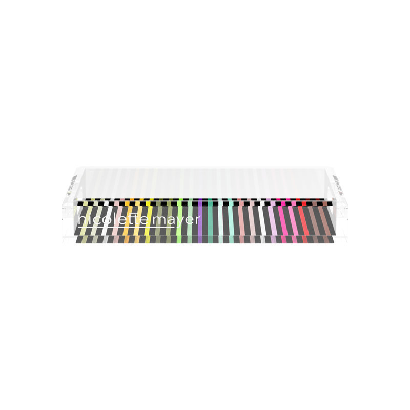 Spectrum Of Reality Black Acrylic Rectangle Decorative Tray, 12.5"W x 7.75"D x 2"H