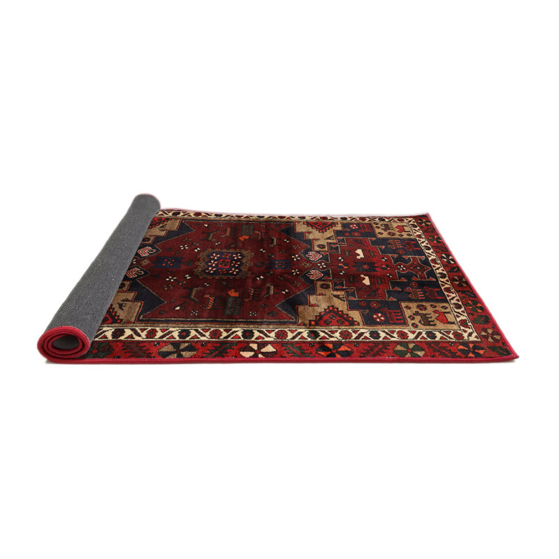 Tapis oriental beige / bourgogne, Rond 8 pi
