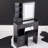29.2" Small Size Left Drawer Desktop Vanity Table With Cushioned Stool,Large Sliding,Touch-Control