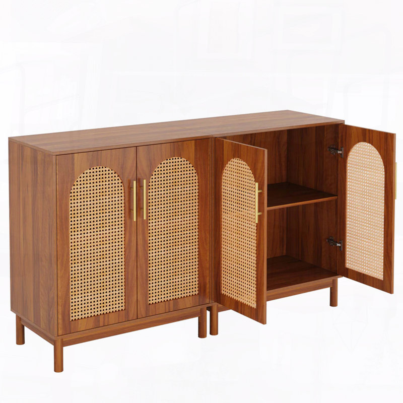 Buffet moderne en rotin pour un usage domestique polyvalent