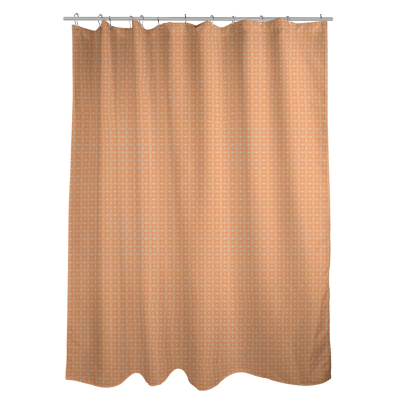 Rideau simple à deux napperons, Orange clair / blanc