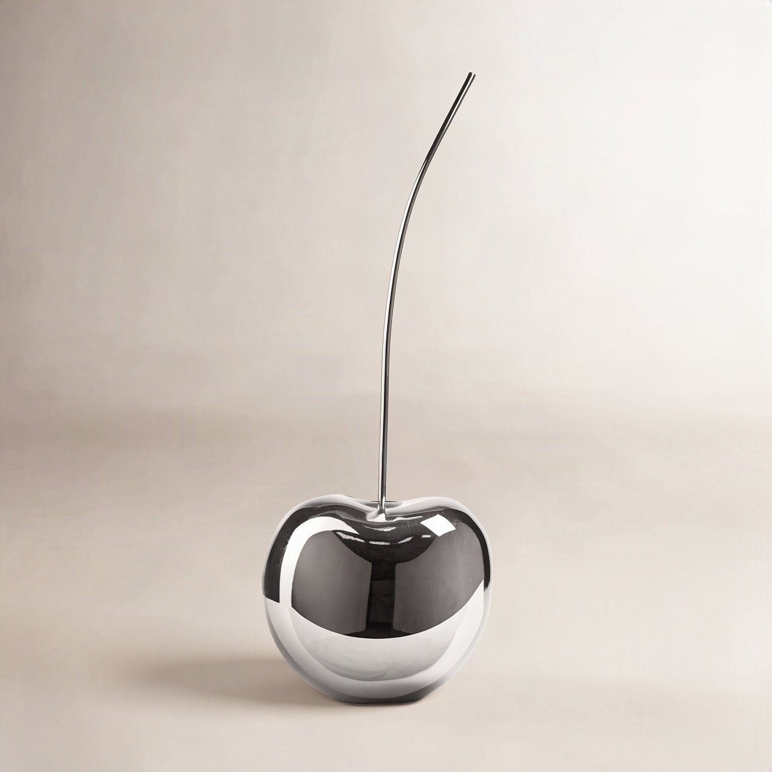 Izara Sculpture, 18" H x 5.5" W x 5" D, Chrome Cherry