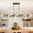 16 - Light Black Sputnik Linear Chandelier For Dining Room