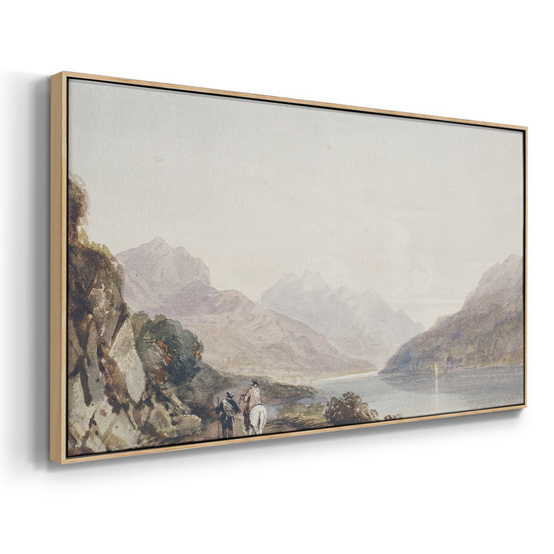 Série paysage - CMLXV - Toile tendue avec châssis encadré - Prêt à être accroché, Naturel, H 21 po x l 41 po