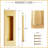 Pocket Door Pull and Edge Pull Set, Brushed Gold 6 Inch Recessed Flush Pull Hardware with Latch, for Closet, Sliding, Barn Door