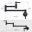 Brass Wall Mounted Two-Handle Pot Filler Kitchen Faucet with Double Joint Swing Arm-78590097