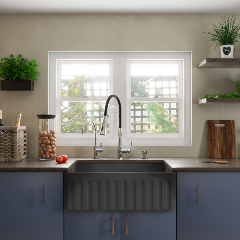 29.75 " L Single Bowl Fireclay Kitchen Sink