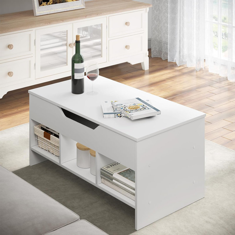 Ordhan Lift Top Double Pedestal Coffee Table with Storage