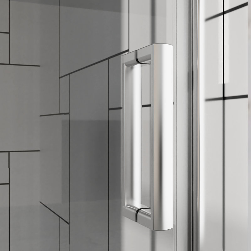 72 In. High Bi - Fold Pivot Glass Shower Door With Aluminum 180° System, Corrosion Zinc Alloy Parts 30" W X 72" H 1/4" (6mm) Tempered Glass, Finish, Easy Installation