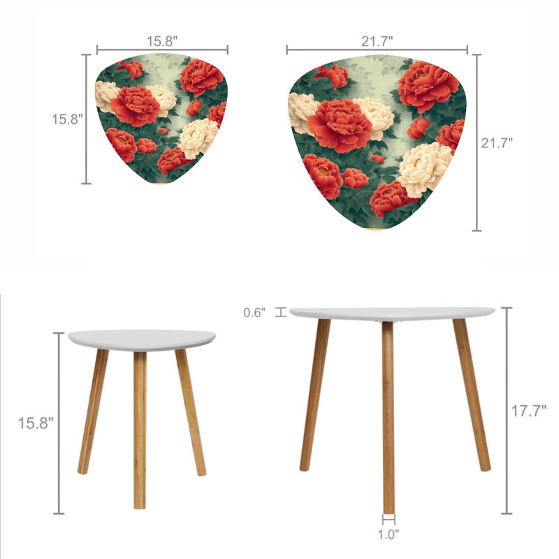 Ensemble de 2 tables basses gigognes Triangle