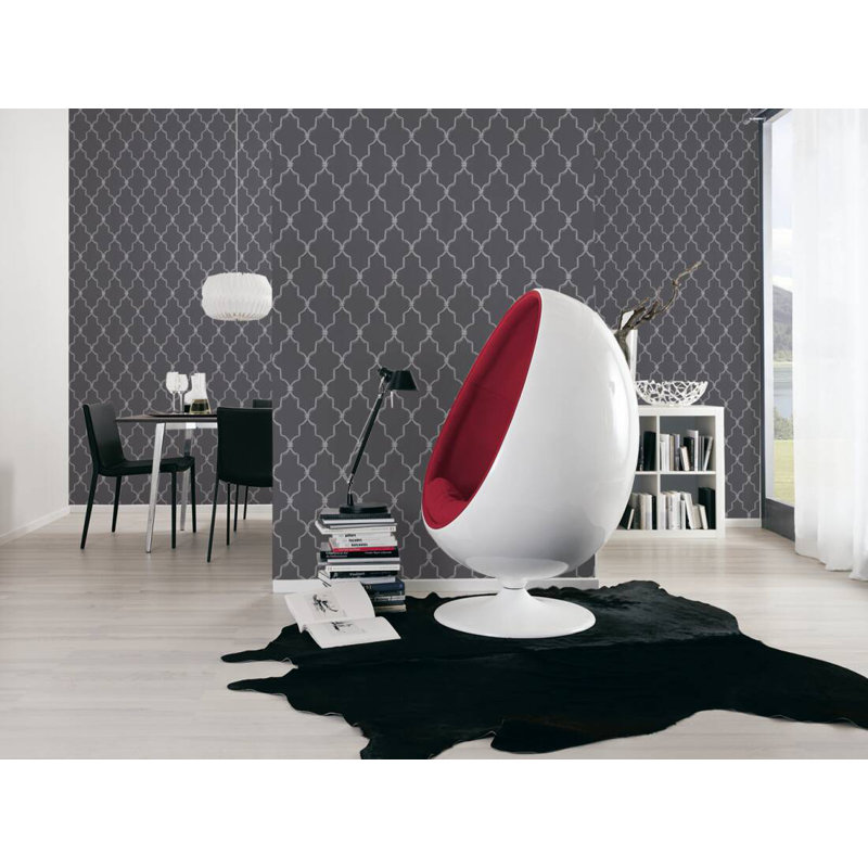 Rouleau de papier peint L 33 pi x l 21 po, Noir / gris